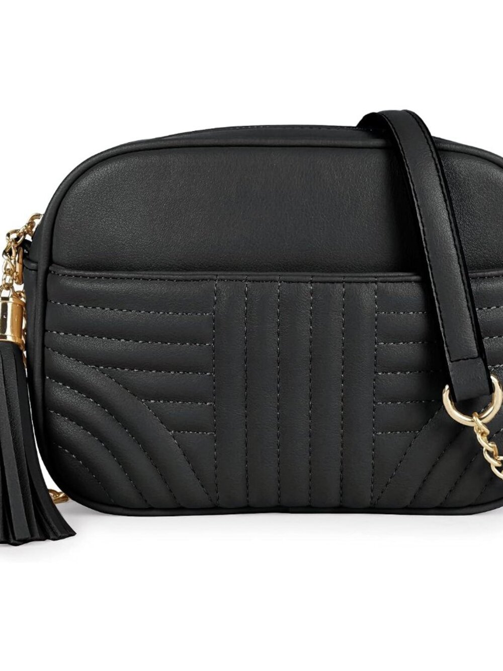 Quilted Crossbody Bags for Women - Stylish Camera Bag with Tassel - Lightweight